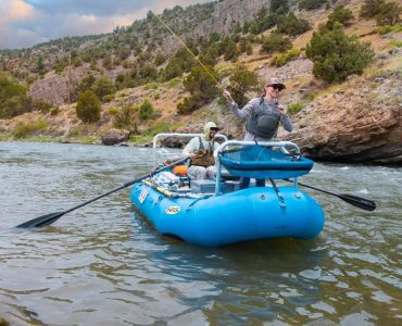 two anglers float fishing on the Arkansas River